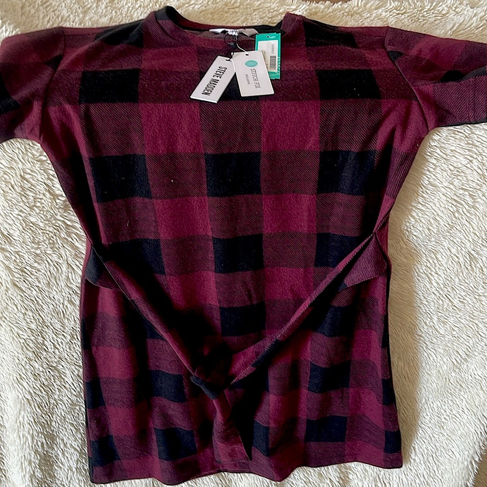 Steve Madden apparel Fatima tie detail knit dress red-M